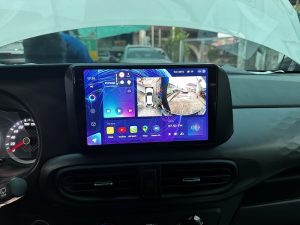 Giao diện màn hình chính của Teyes CC3 2K 360 lắp trên Hyundai i10
